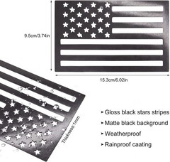 Reflective American Flag Magnet Decals Set of 2 – 6.1×3.7 Inch for Cars