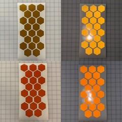 20 Reflective 1.75″ x 1.52″ ELG Hexagons (10 Different Colors) Sticker Decal