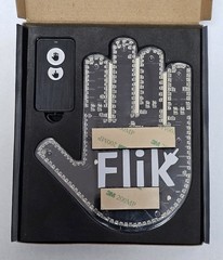 FLIK Me Baby LED Hand Sign Remote Control Interactive Amber Light Car Decal