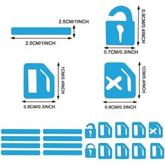 18PCS Luminous Car Window Button Stickers Control Panel Decals Set