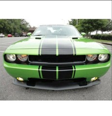 75″x15″ Racing Stripes Hood Roof Body Stickers Sports Race Car Decor Matte Black