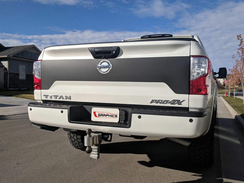 Tailgate Blackout Decal For 2016 2017 2018 2019 Nissan Titan Vinyl Sticker Rear