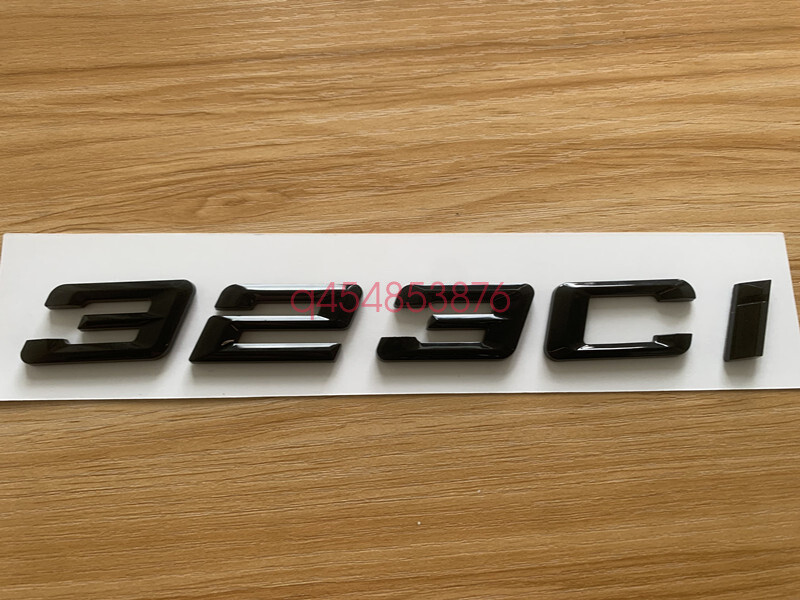 Gloss Black 3D ABS Letters Trunk 323ci Emblem Rear Badge for BMW 2017-2022 323ci