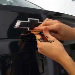 3M 2080 Vinyl Wrap For Chevy Bowtie Emblem Overlay Sticker Decal Sheet Film