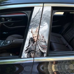 2PCS Car middle column sticker Nezha2 ONE PIECE window B pillar protective film