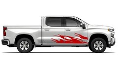 Door flames graphics stickers decal compatible with Chevrolet Silverado