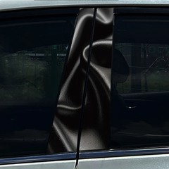 2x Black Funny Creative Car Center Pillar Sticker Auto B Pillar Protective Film
