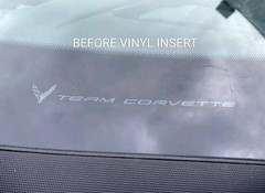 C8 Corvette ARCTIC WHITE ‘TEAM CORVETTE’ PLAIN BLANK VINYL INSERT 2″ x 7″