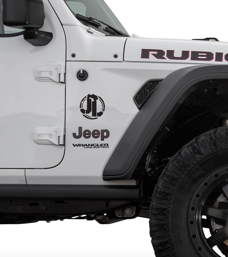 JL premium quality automotive grade 2 decals set for jeep