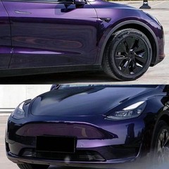 Metallic Midnight Purple Car Sticker Color Change Vinyl Film PET Bubble Free Wra