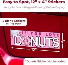 4 Pack Magnet Strips for Bumper Stickers – Strong, Flexible & Lifetime Guarantee