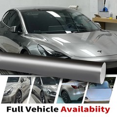 High Gloss Glossy Silver Car Vinyl Wrap Sticker Decal Sheet Film DIY Air Release
