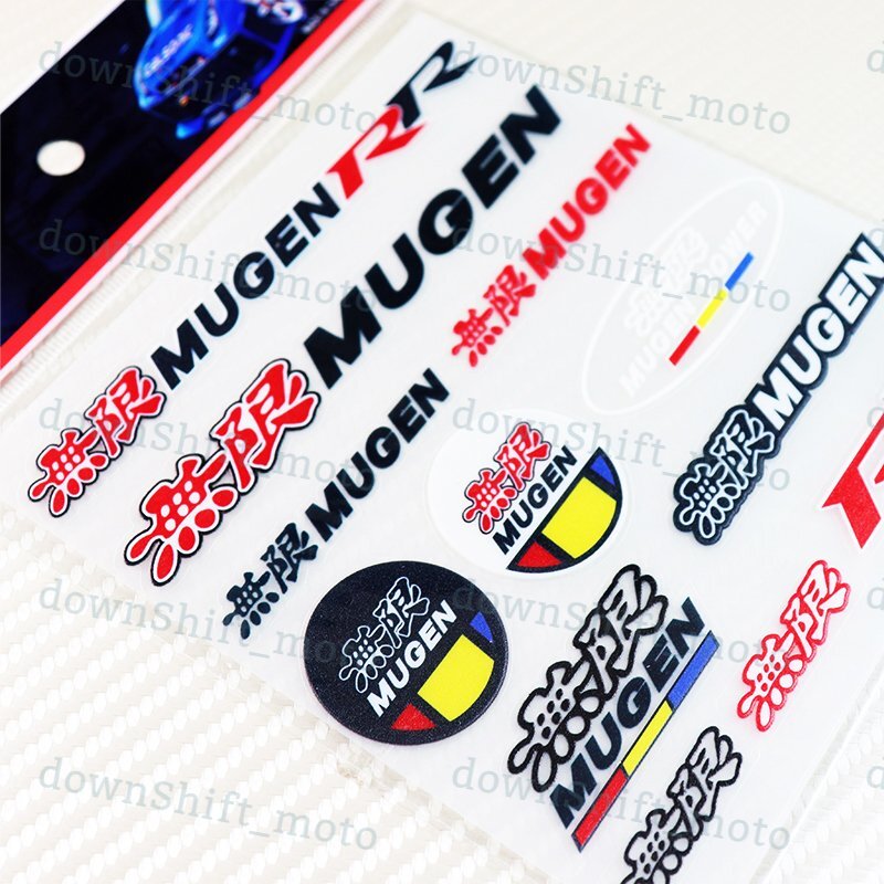 12pcs MUGEN Small Reflective Decal Sticker Set Window Vinyl For Car HONDA CIVIC