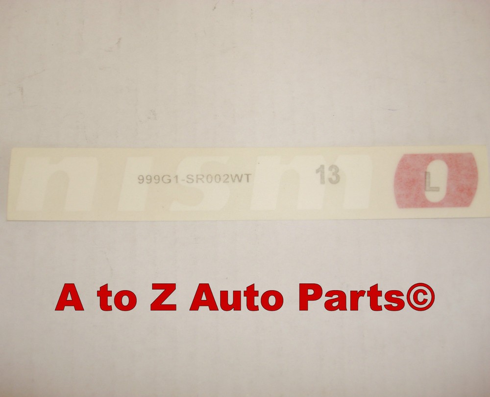 NISSAN 370Z, Altima, Maxima,Sentra etc NISMO White on Red Decal / OEM Sticker