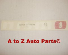 NISSAN 370Z, Altima, Maxima,Sentra etc NISMO White on Red Decal / OEM Sticker