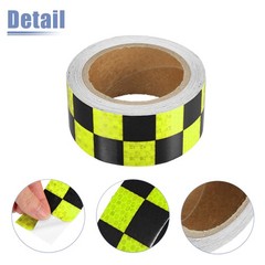 Universal Piece of 1 5cmx10m Fluorescent Checkered Car Reflective Stickers PVC