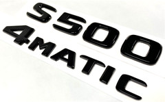 S500+4MATIC BLACK FOR MERCEDES REAR TRUNK EMBLEM BADGE NAMEPLATE DECAL NUMBER
