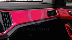 Premium Pink Brushed Aluminum Steel Vinyl Wrap Sticker Film Decal Air Release