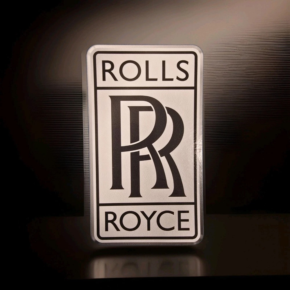 Pair of original ROLLS ROYCE decals stickers NOS Parts Racing 5″x3″