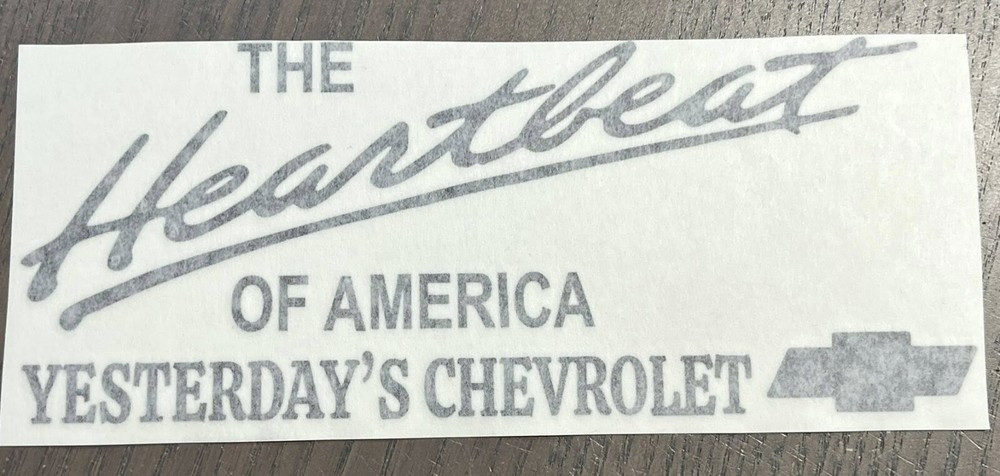22″ Chevy Racing Chevrolet die cut Vinyl car decal sticker heartbeat black