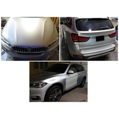30*150CM Satin Matte Chrome Metallic Silver Vinyl Film Wrap Sticker Bubble