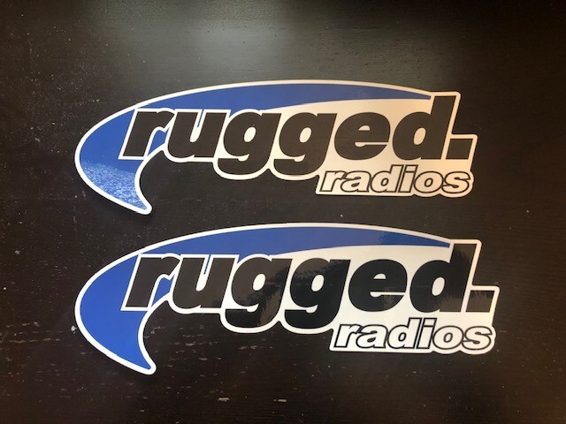RUGGED RADIOS Racing Stickers 2″X8″ 2PC SET offroad utv overland powersports atv
