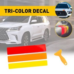 20cm Classic Style Retro Tri-Color Stripe Decal Sticker For All Toyota/Lexus