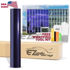 Purple Chrome Window Tint One Way Mirror Film UV Heat Reflective Home Office DIY