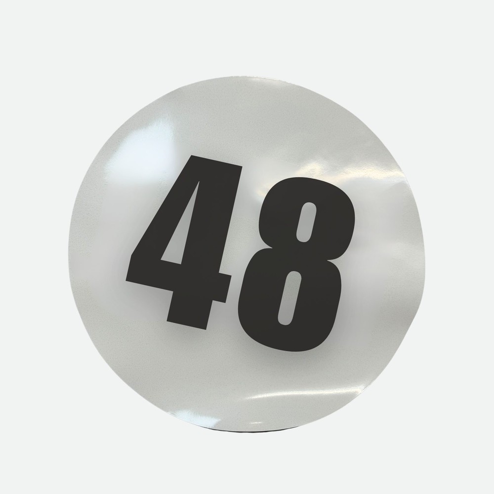 Pair of 12″ Magnetic Race Car Number 48 Circular Magnet
