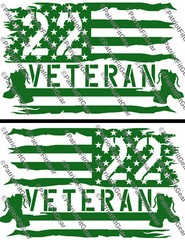 Veteran 22,PTSD The War Within,Support Our Troops,Military,Custom Vinyl Decals
