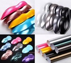 Air Release – Entire Car Satin Chrome Glitter Pearl Metal Vinyl Wrap Sticker HD