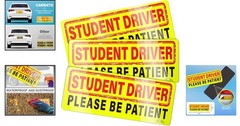 3-Pack Student Driver Magnetic Stickers – Weatherproof & Reflective Safety Signs