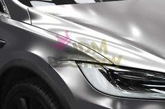 Anodized Chrome Silver Car Vinyl Wrap Sticker Decal Matte Metallic Sheet Film