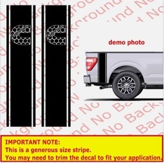 Cummins Honeycomb bedside Stripe decals, 10″ x 46″, Set of 2, decal