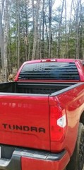 Compatible with Toyota Tundra Full rear glass ..Tattered American flag. Any year