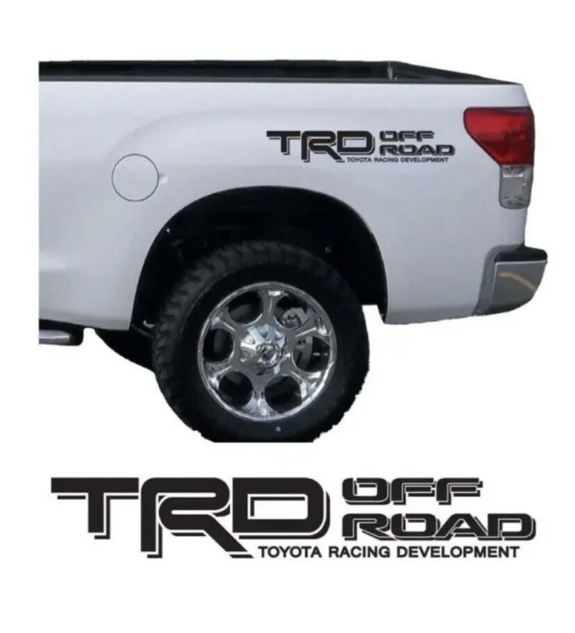 2 TRD Off Road Toyota Tacoma Tundra Pair Decals Sticker Truck Black Matte