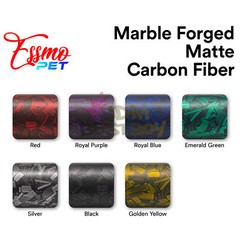 ESSMO PET Marble Forged Matte Carbon Fiber Emerald Green Car Vehicle Vinyl Wrap