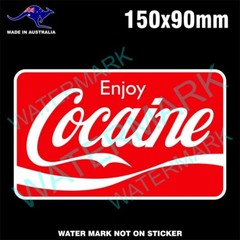 COCAINE STICKER FUNNY FOR TOOLBOX UTE 4X4 JDM DRIFT STREET ROD RAT HOT ROD