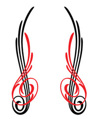 Pinstriping Decals – Scroll Pinstriping – 10″ x 3″ – Set of 2 – Free Shipping!