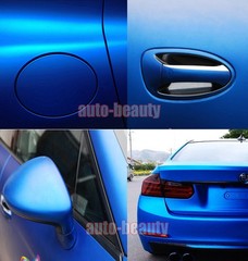 Entire Car Wrap Metallic Matte Chrome Blue Satin Vinyl Sticker – 50FT x 5FT ACAC