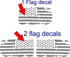 American Flag Vinyl Decals Left & Right Side Truck Car Graphics Stickers