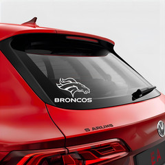 Denver Broncos – White Car Decal – 5″ inches