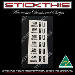 Suit Holden Wire Harness Label – HQ-HZ Ute Van Wagon Tail Light, RU 2816858