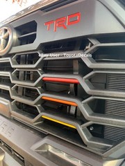 Toyota Tundra TRD indent and heritage front grill decals 2022