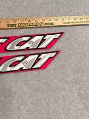 Lot of 2 Arctic Cat OEM Upper Side Hood Decal – 2008 120 Pink – 8611-149