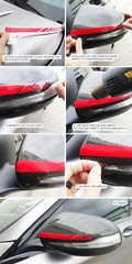 For New Mercedes Mirror Cover Trim Strip Sticker Vinyl Racing Decal AMG – White