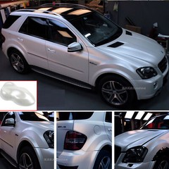 White / Flexible Car Pearl Metal Matte Satin Chrome Vinyl Wrap PVC Sticker HDUS