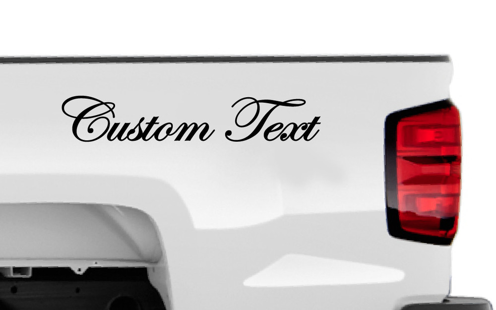Custom Text Side body Vinyl Decal – Sticker Choose Your Own Words PS24