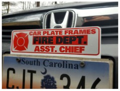 10″X4″ METAL CUSTOM REFLECTIVE Firefighter EMT FIRE License Plate frame Topper