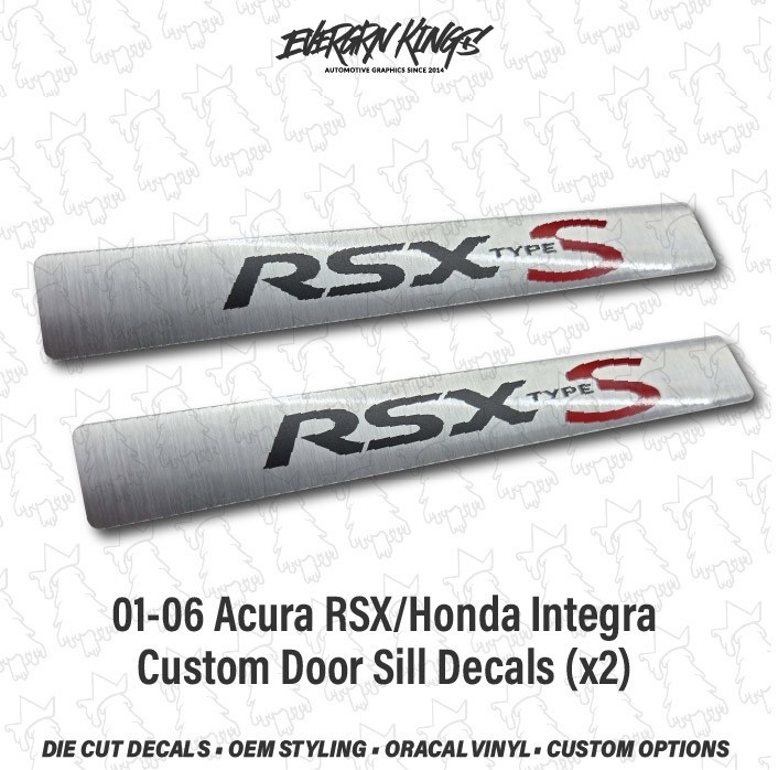 01-06 RSX Type S DC5 Door Sill Plate Covers x2 Decal Badge Sticker JDM Integra